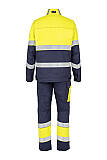 Nehořlavé antistatické pracovní kalhoty s laclem GOODPRO JAKUB Hi-Vis, navy blue