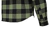 Flanelová košile Bennon PIPPO SHIRT, khaki/černá