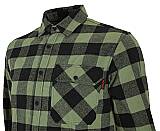 Flanelová košile Bennon PIPPO SHIRT, khaki/černá