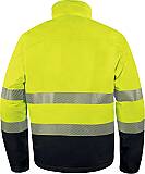 Reflexní softshellová bunda s odepínacími rukávy LULEA2HV, žlutá/nám. modrá