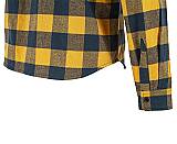 Flanelová košile Bennon PIPPO SHIRT, ocher/blue