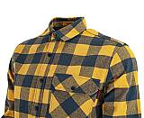 Flanelová košile Bennon PIPPO SHIRT, ocher/blue