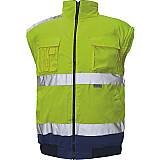 Zimní reflexní pilotka CLOVELLY 2 v 1, žlutá/navy