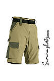 Pánské kraťasy CHAMEO SAVANA SHORTS, Ripstop, herb tea/olive