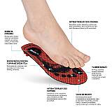 Vkládací stélka do obuvi ORTHOCOMFORT ESD Strong High Insole, černo-červená