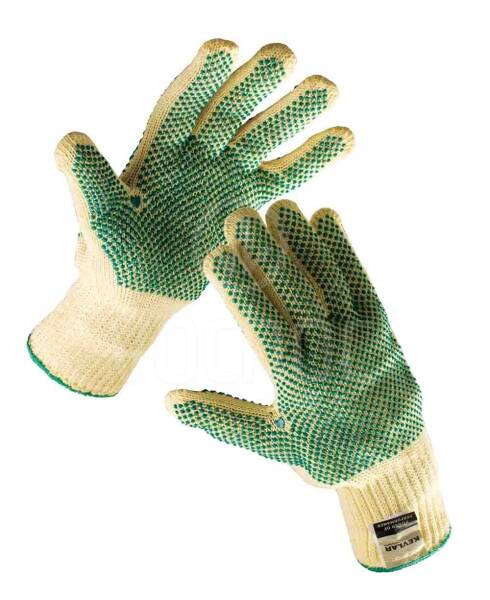 Kevlarové protipořezné rukavice s terčíky CHIFFCHAFF