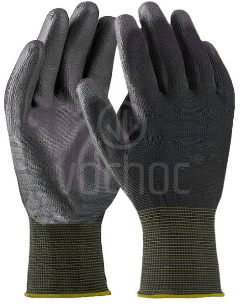 ESD rukavice s nitrilovým povrstvením dlaní PALM FIT (DMF-FREE), černé