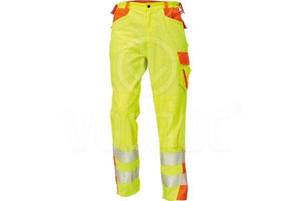 Výstražné dvoubarevné kalhoty CRV LATTON, HV žluto-oranžové
