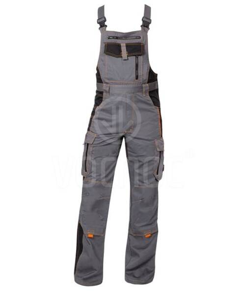 Montérkové pracovní laclové kalhoty Ardon VISION, šedé (prodloužené)