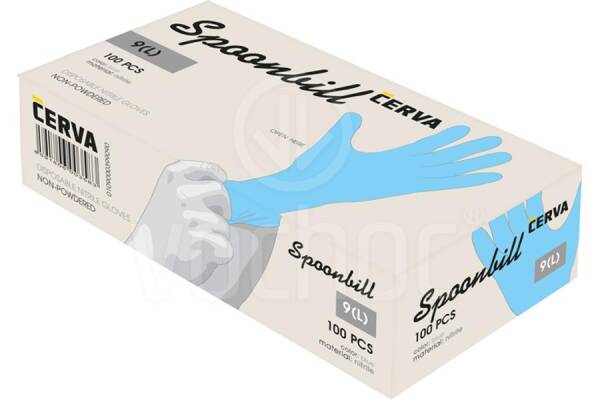 Jednorázové rukavice SPOONBILL nitrilové, nepudrované, 100ks