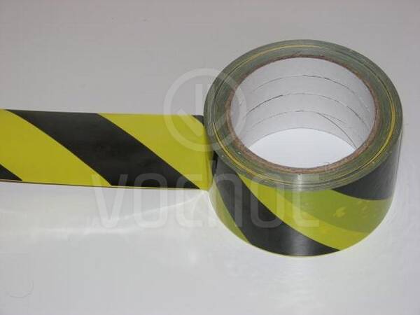 Páska G žlutočerná lepící, protisměrná 60mm