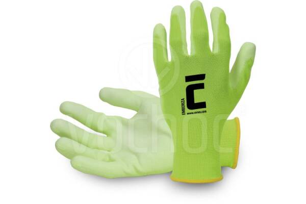 Povrstvené pracovní rukavice EMBERIZA, žluté