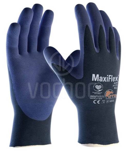 Rukavice povrstevené ATG MaxiFlex Elite, dlaň