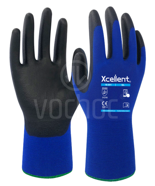 Povrstvené rukavice Xcellent Second Skin PU, dlaň
