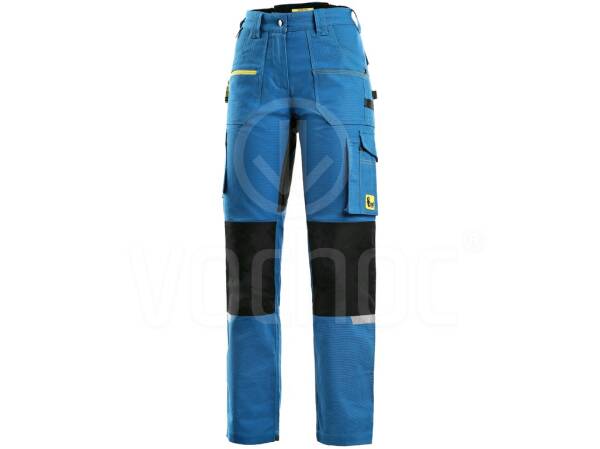 Dámské montérkové kalhoty CXS STRETCH,středně modrá-černá