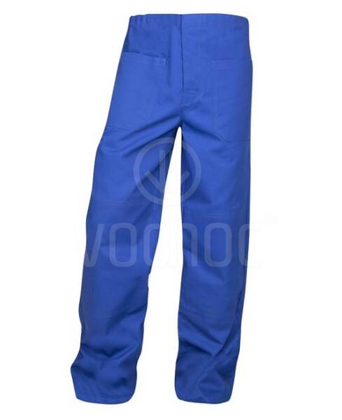 Pasové montérkové kalhoty KLASIK, středně modré