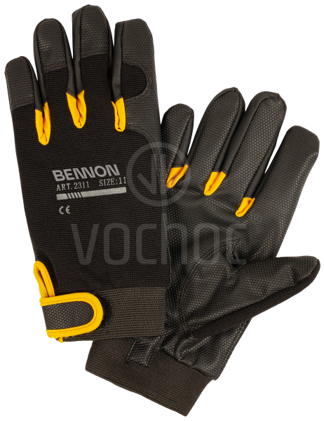 Zimní pracovní ochranné rukavice KALYTOS WTR GLOVES, černo-žluté