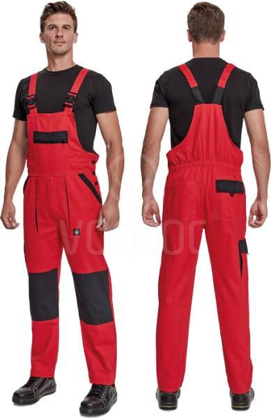 Montérkové laclové kalhoty MAX NEO, červená/černá