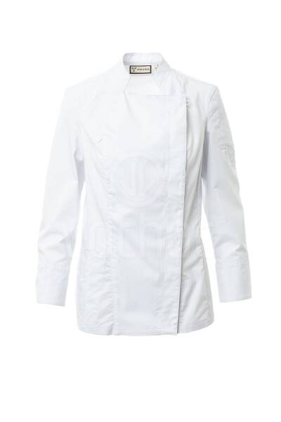 Kuchařský dámský rondon STARRED MESH LADY, bílá (lycra)