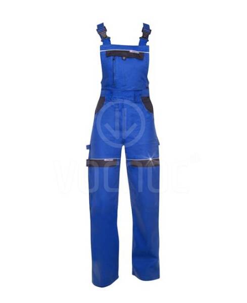 Dámské pracovní kalhoty s laclem COOL TREND, modro/černé