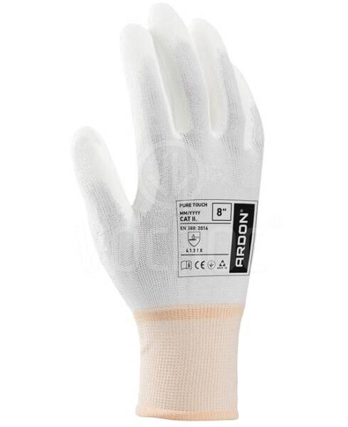 Povrstvené rukavice PURE TOUCH, bílé