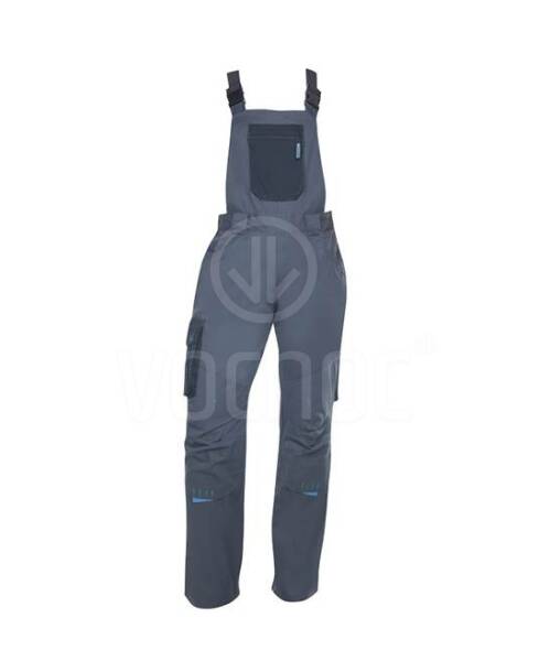 Dámské montérkové pracovní kalhoty s laclem Ardon 4TECH, šedo/černé