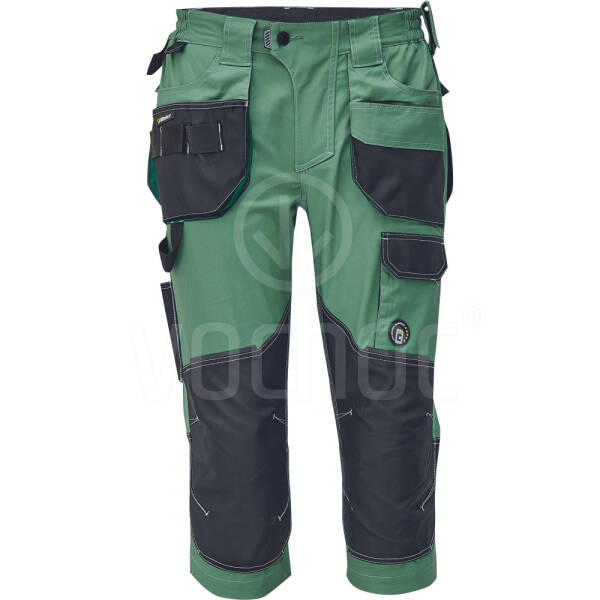 Pracovní 3/4 kalhoty CRV DAYBORO, mechově zelená