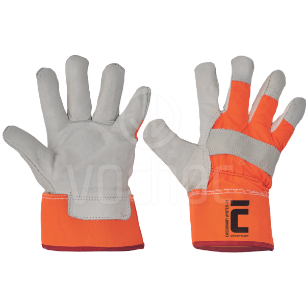 Zimní kombinované rukavice CASSOWARY Winter, reflexní oranžové