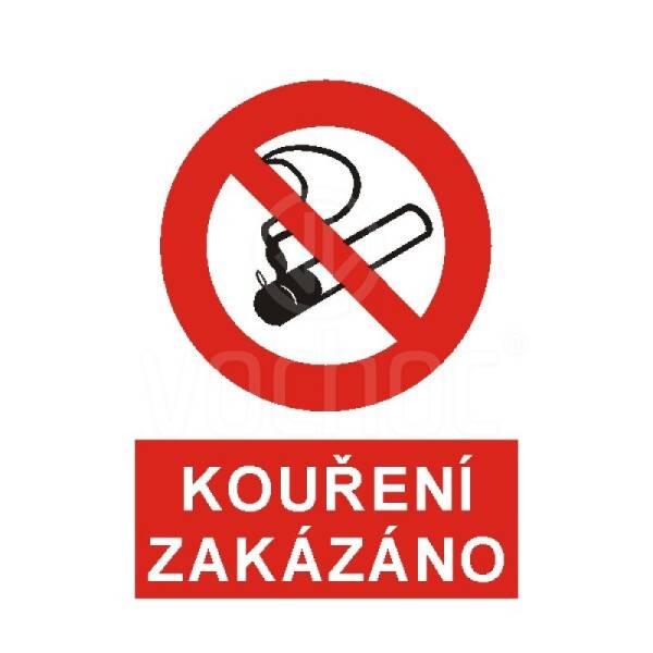 Tabulka Kouření zakázáno, A4, plast