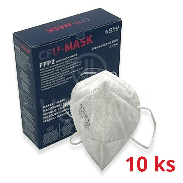 Respirátor FFP2 NR bez ventilku 10ks, certifikovaný