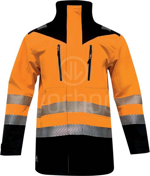 Lehká bunda do deště Delta GRAFIZHV, oranžová/černá