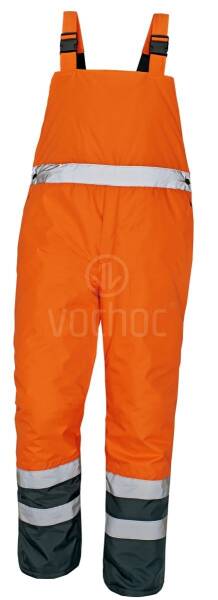 Zateplené voděodolné reflexní kalhoty PADSTOW, oranžové