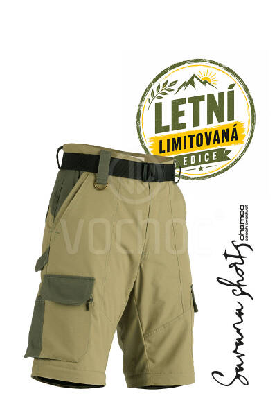 Pánské kraťasy CHAMEO SAVANA SHORTS, Ripstop, herb tea/olive