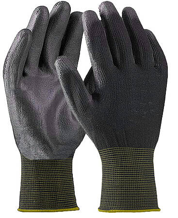 ESD rukavice s nitrilovým povrstvením dlaní PALM FIT (DMF-FREE), černé