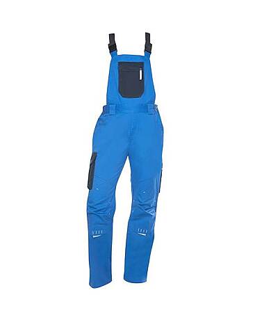 Dámské montérkové pracovní kalhoty s laclem Ardon 4TECH, modro/černé