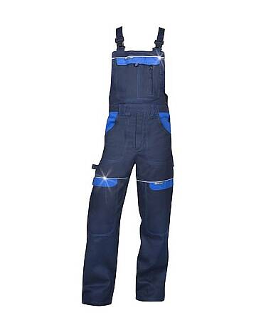 Montérkové pracovní kalhoty s laclem COOL TREND, tmavě modro/modré