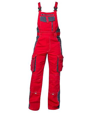 Montérkové pracovní laclové kalhoty Ardon VISION, červené (prodloužené)