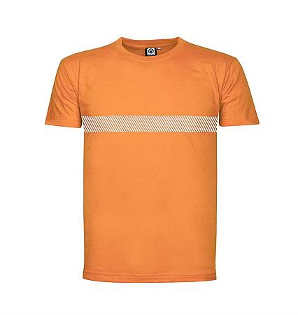 Bavlněné triko XAVER s reflexním pruhem, oranžové