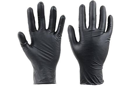 Jednorázové rukavice SPOONBILL BLACK nitrilové, nepudrované, 100ks