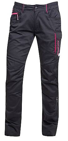 Dámské pracovní kalhoty Ardon FLORET, černo-růžová