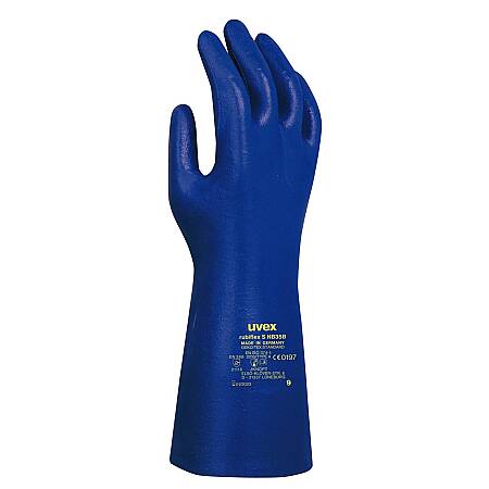 Chemické rukavice uvex Rubiflex S NB35B, 35 cm, modré