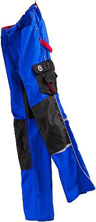 Pracovní montérkové kalhoty do pasu Terrax 20312, modro-červené