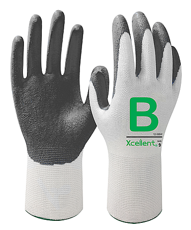 Povrstvené protiřezné rukavice Xcellent B, dlaň