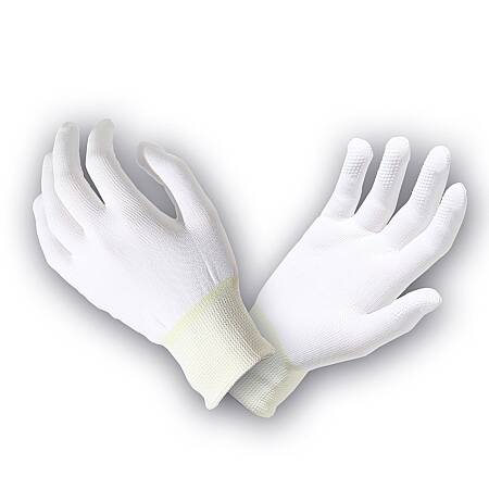 ESD rukavice s PVC terčíky (do čistých prostor)