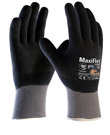 Prodyšné máčené rukavice ATG MaxiFlex Ultimate AD-APT, celomáčené
