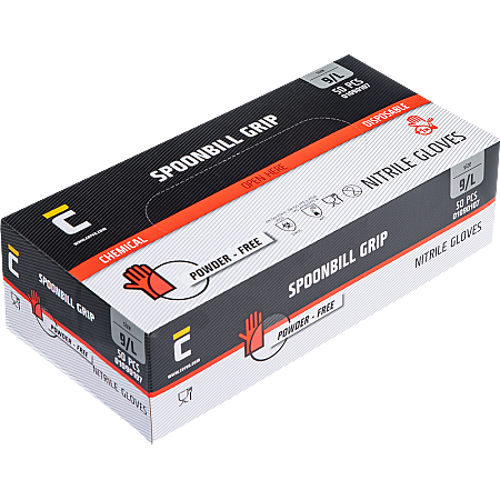 Jednorázové rukavice SPOONBILL GRIP nitrilové, extra silné, nepudrované, 50 ks