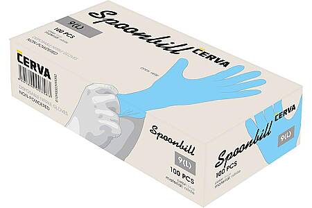 Jednorázové rukavice SPOONBILL nitrilové, nepudrované, 100ks