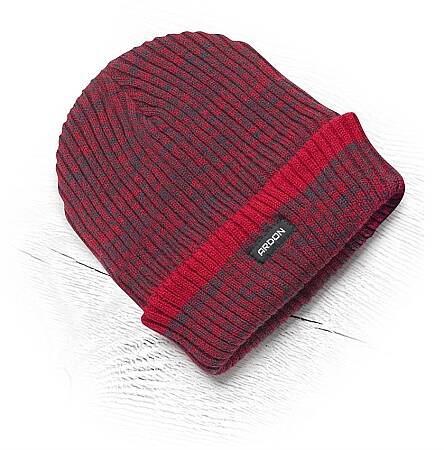 Čepice zimní pletená + fleece VISION NEO, červená