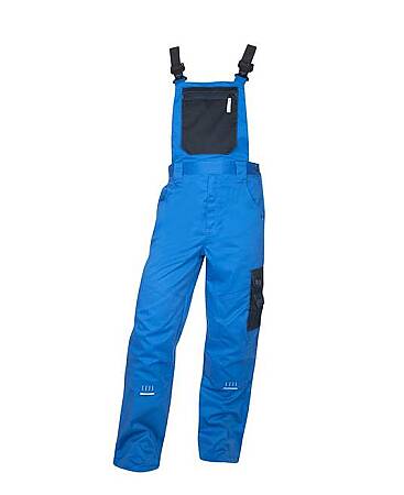 Montérkové pracovní kalhoty s laclem Ardon 4TECH, modro/černé (prodloužené)