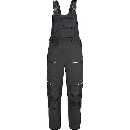 Pracovní kalhoty s laclem STIRLING STRETCH, černá